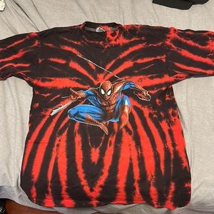 Vintage Tie Dye Spider-Man T-shirt (M)